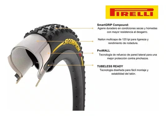 PNEU PIRELLI SCORPION XC RC 29X2.2 PRO WALL TEAM EDITION