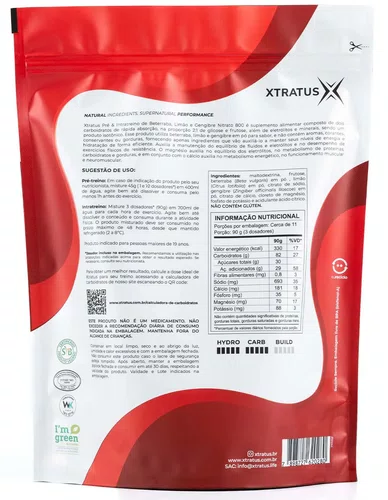 PRÉ E INTRATREINO NITRATO 800 BETERRABA LIMÃO E GENGIBRE 1KG