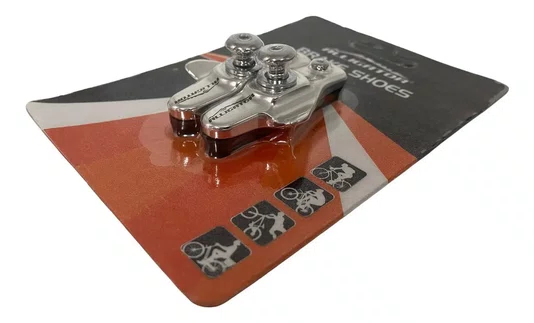 SAPATA DE FREIO SPEED COM REFIL 55MM ALLIGATOR PRATA PAR