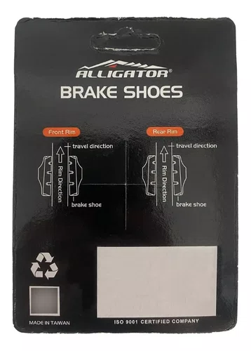 SAPATA DE FREIO SPEED COM REFIL 55MM ALLIGATOR PRATA PAR