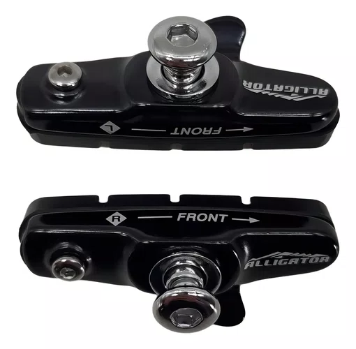 SAPATA DE FREIO SPEED COM REFIL ALLIGATOR 55MM PRETO PAR