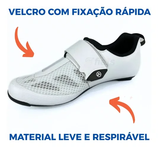 SAPATILHA ABSOLUTE TRIATHLON TRITON BRANCO CICLISMO SPEED