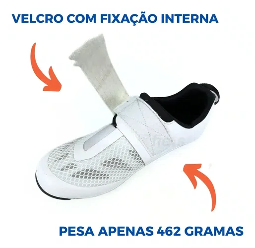 SAPATILHA ABSOLUTE TRIATHLON TRITON BRANCO CICLISMO SPEED