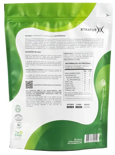 SUPLEMENTO INTRATREINO XTRATUS COM LIMÃO 1KG