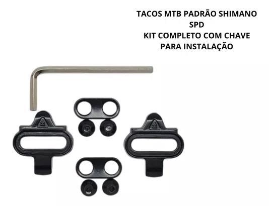 TAQUINHO RAZGO SAPATILHA MTB TACO SPD P/ PEDAL SHIMANO PRETO