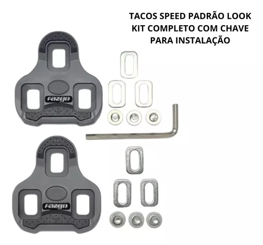 TACO CINZA PADRÃO LOOK KÉO ROAD