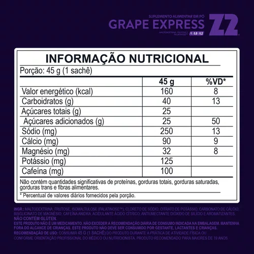 Z2 ENERGY DRINK GRAPE EXPRESS SACHÊ 45G