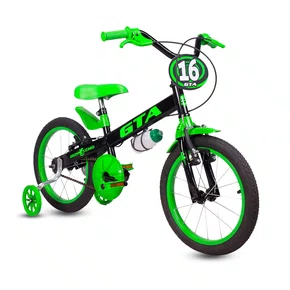BICICLETA INFANTIL ARO 16 GTA GREEN LIZARD COM RODINHA