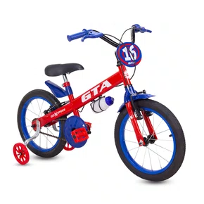 BICICLETA INFANTIL ARO 16 GTA RED SPIDER COM RODINHA