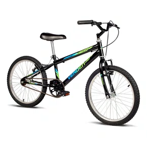 BICICLETA INFANTIL FOLKS VERDEN BIKES ARO 20 PRETA VERDE 7V