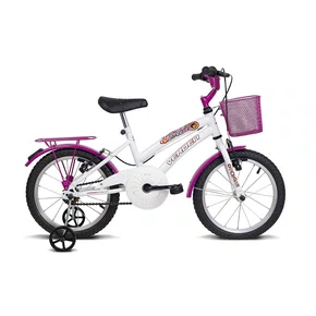 BICICLETA INFANTIL VERDEN BREEZE BRANCO E ROSA ARO 16