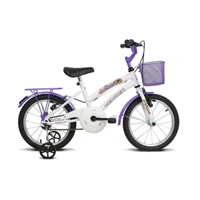 BICICLETA INFANTIL VERDEN BREEZE BRANCO E ROXO ARO 16