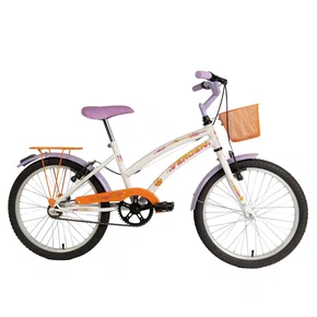 BICICLETA INFANTIL VERDEN LOLLA BRANCO E ROXO ARO 20
