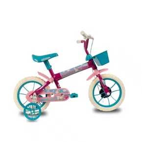 BICICLETA INFANTIL VERDEN PATY ARO 12 PINK E TURQUESA