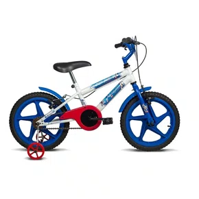BICICLETA INFANTIL VERDEN SONIC BRANCO E AZUL  ARO 16