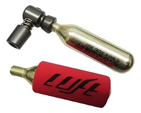 BOMBA CO2 PNEU BIKE LUFT C/ 2 UNID REFIL CARTUCHOS 16G