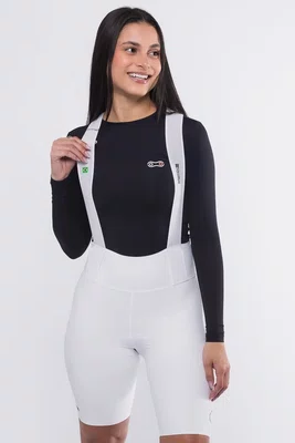 BRETELLE CICLISMO FEMININO MARCIO MAY MOOVE UP BRANCO