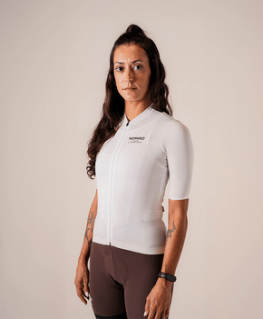CAMISA DE CICLISMO NOMAD RACING APEX BRANCO FEMININO