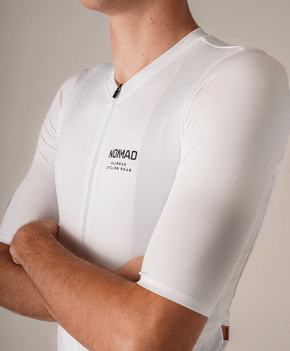 CAMISA DE CICLISMO NOMAD RACING APEX BRANCO MASCULINA