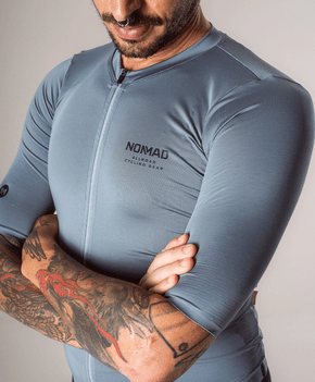 CAMISA DE CICLISMO NOMAD RACING APEX CINZA MASCULINA