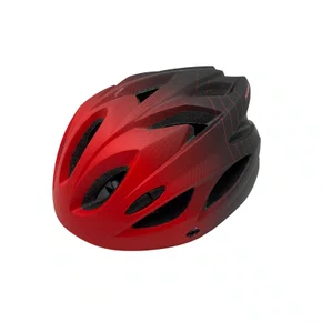 CAPACETE DE CICLISMO RAD7 VERMELHO E PRETO COM LED