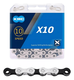 CORRENTE KMC X10 116 ELOS PRATA/PRETO