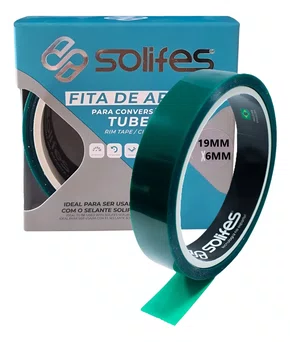 FITA DE VEDAÇÃO CONVERSÃO TUBELESS SOLIFES 19MM X 6 METROS