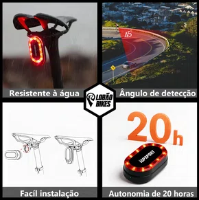 LANTERNA TRASEIRA COM RADAR INTELIGENTE IGPSPORT SR MINI