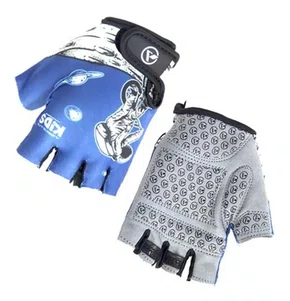 LUVA INFANTIL ABSOLUTE KIDS MEIO DEDO AZUL E CINZA CONFORTO