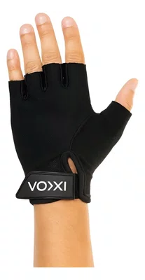 LUVA MEIO DEDO VOXXI COM POLEGAR ACOLCHOADO PRETA 
