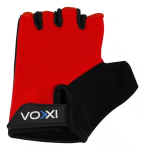 LUVA MEIO DEDO VOXXI COM POLEGAR ACOLCHOADO VERMELHO