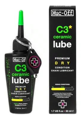 ÓLEO LUBRIFICANTE MUC-OFF C3 DRY SECO 50ML PARA BICICLETA
