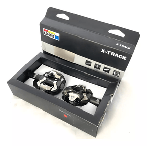 PEDAL BICICLETA MTB LOOK X-TRACK CINZA ESCURO COM TACOS 