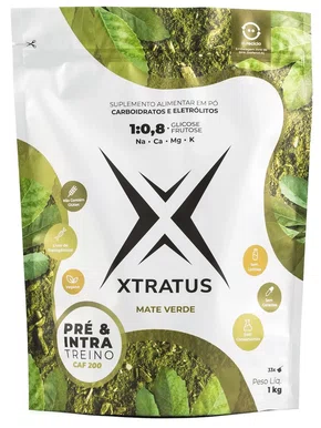 PRÉ E INTRATREINO EM PÓ XTRATUS MATE VERDE CAF 200 - 1KG