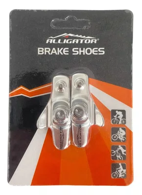 SAPATA DE FREIO SPEED COM REFIL 55MM ALLIGATOR PRATA PAR