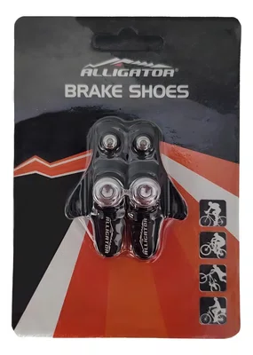 SAPATA DE FREIO SPEED COM REFIL ALLIGATOR 55MM PRETO PAR