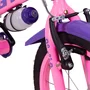 BICICLETA INFANTIL ARO 16 GTA FLOWER ROSA E ROXO COM RODINHA