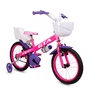 BICICLETA INFANTIL ARO 16 GTA PINK LEMON COM RODINHA