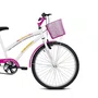 BICICLETA INFANTIL VERDEN BREEZE BRANCO E ROSA ARO 24