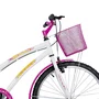 BICICLETA INFANTIL VERDEN BREEZE BRANCO E ROSA ARO 24