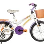 BICICLETA INFANTIL VERDEN LOLLA BRANCO E ROXO  ARO 16