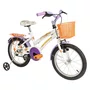 BICICLETA INFANTIL VERDEN LOLLA BRANCO E ROXO  ARO 16