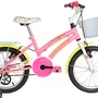 BICICLETA INFANTIL VERDEN LOLLA ROSA E AMARELO  ARO 16