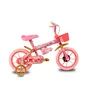 BICICLETA INFANTIL VERDEN PRINCY ARO 12 ROSA E DOURADO