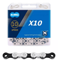 CORRENTE KMC X10 116 ELOS PRATA/PRETO