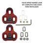 TAQUINHO SAPATILHA SPEED TACO VERMELHO KEO P PEDAL LOOK ROAD